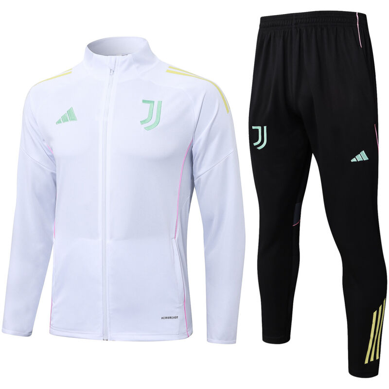 Mens Juventus Jacket + Pants Training Suit White II 2025/26-cheap jerseys