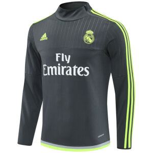 Mens Real Madrid Retro Training Top Grey 2015/16-cheap jerseys