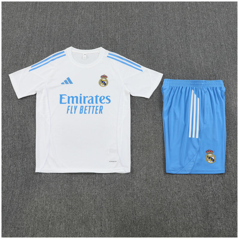Kids Real Madrid Short Training Suit White 2025/26-cheap jerseys