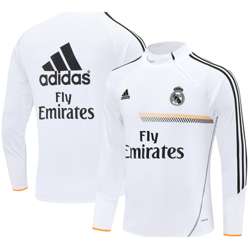Mens Real Madrid Retro Training Top White 2013/14-cheap jerseys