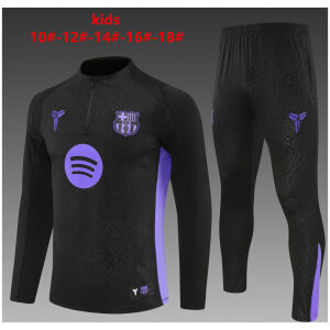 Kids Barcelona Training Suit Black 2025/26-cheap jerseys