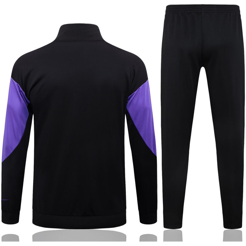 Mens Barcelona Jacket + Pants Training Suit Black 2025/26-cheap jerseys