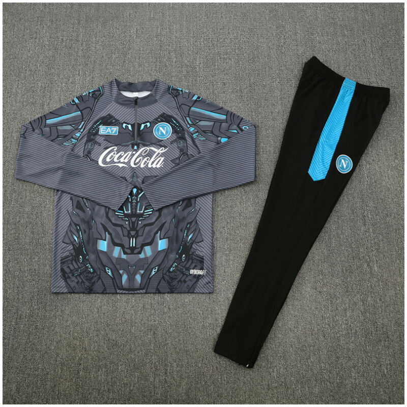 Kids Napoli Training Suit Dark Grey 2025/26-cheap jerseys