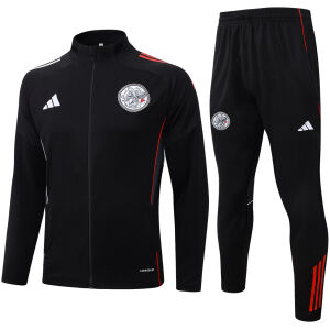 Mens Ajax Jacket + Pants Training Suit Black 2025/26-cheap jerseys
