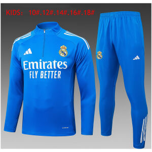 Kids Real Madrid Training Suit Blue 2025/26-cheap jerseys