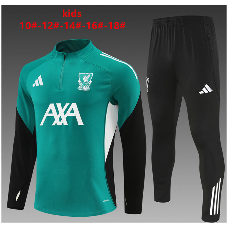 Kids Liverpool Training Suit Green 2025/26-cheap jerseys