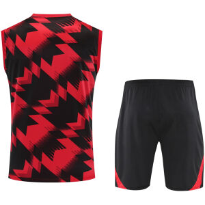 Mens Manchester United Singlet Suit Red – Black 2025/26-cheap jerseys