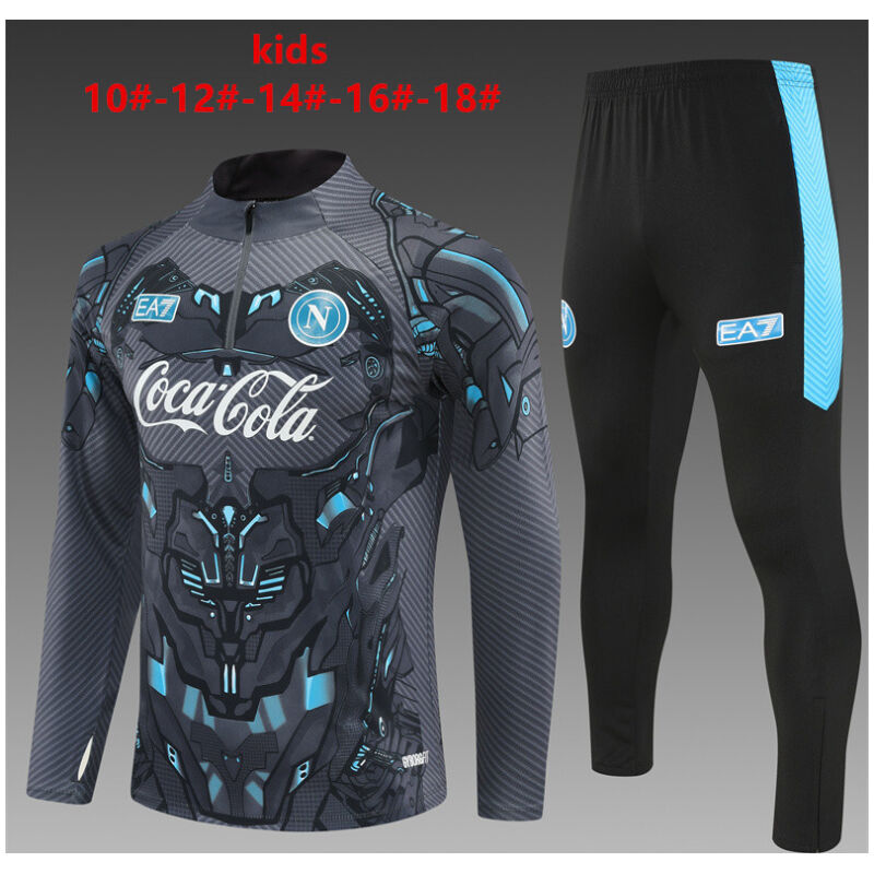 Kids Napoli Training Suit Dark Grey 2025/26-cheap jerseys