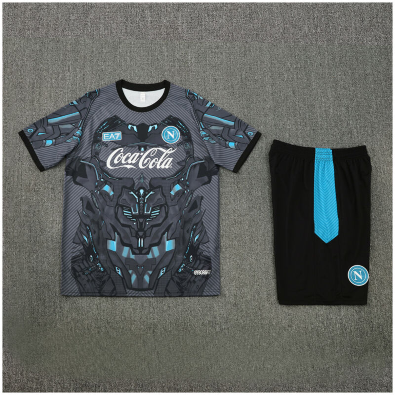 Kids Napoli Short Training Suit Grey 2025/26-cheap jerseys