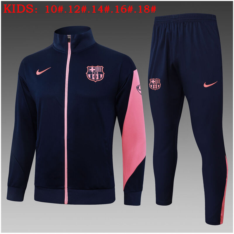 Kids Barcelona Jacket + Pants Training Suit Royal 2025/26-cheap jerseys