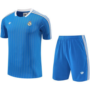 Mens Real Madrid Short Training Suit Blue 2025/26