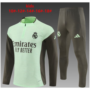 Kids Real Madrid Training Suit Light Green 2025/26