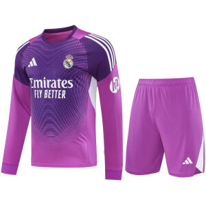 Mens Real Madrid Goalkeeper Kit Purple Long Sleeve 2025/26