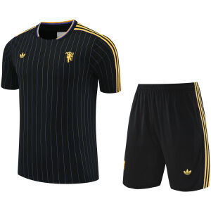 Mens Manchester United Short Training Suit Black 2025/26