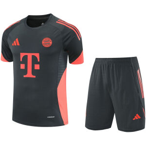 Mens Bayern Munich Short Training Suit Grey 2025/26 Mens Bayern Munich Short Training Suit Grey 2025/26