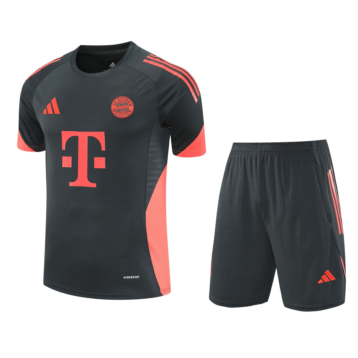 Mens Bayern Munich Short Training Suit Grey 2025/26 Mens Bayern Munich Short Training Suit Grey 2025/26