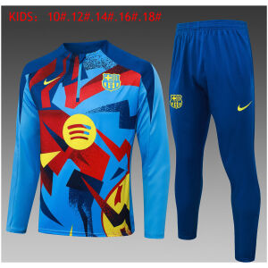 Kids Barcelona Training Suit Blue 2025/26