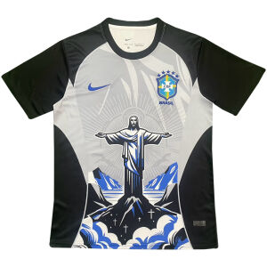 Mens Brazil Special Edition Jesus Black – Blue Jersey 2025