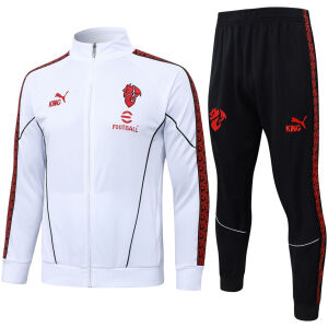 Mens AC Milan Jacket + Pants Training Suit White 2025/26