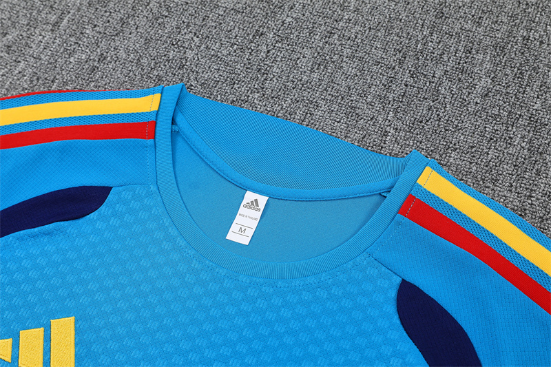 Mens Spain Short Training Suit Blue 2026 Mens Spain Short Training Suit Blue 2026