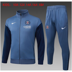 Kids PSG Jacket + Pants Training Suit Grey 2025/26