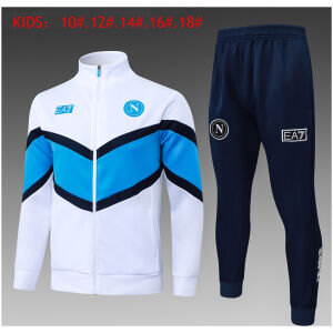Kids Napoli Jacket + Pants Training Suit White 2025/26
