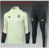 Kids Real Madrid Jacket + Pants Suit Light Green 2025/26