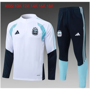 Kids Argentina Training Suit White 2026
