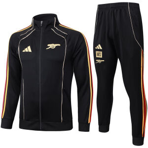 Mens Arsenal Jacket + Pants Training Suit Black 2025/26