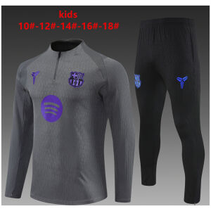 Kids Barcelona Training Suit Grey 2025/26