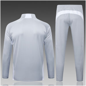 Kids Real Madrid Training Suit Light Grey 2025/26