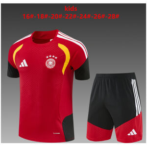Kids Germany Short Training Suit Red 2026