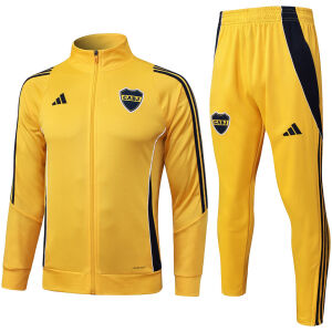 Mens Boca Juniors Jacket + Pants Training Suit Yellow 2025/26