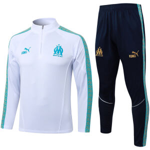 Mens Olympique Marseille Training Suit White 2025/26
