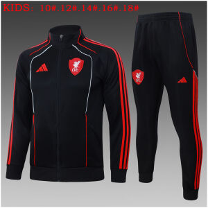 Kids Liverpool Jacket + Pants Suit Black 2025/26
