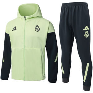 Mens Real Madrid Hoodie Jacket + Pants Training Suit Spring Mist 2025/26