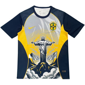 Mens Brazil Special Edition Jesus Black – Yellow Jersey 2025