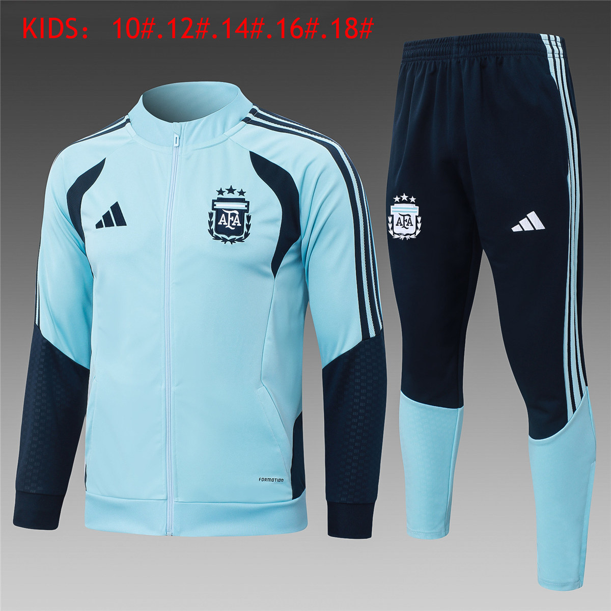 Kids Argentina Jacket + Pants Suit Aqua 2026 Kids Argentina Jacket + Pants Suit Aqua 2026