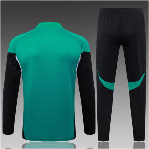 Kids Liverpool Training Suit Green – Black 2025/26