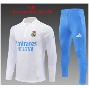 Kids Real Madrid Training Suit White 2025/26
