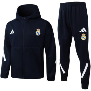 Mens Real Madrid Hoodie Jacket + Pants Training Suit Royal 2025/26