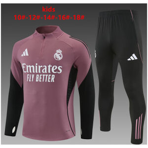 Kids Real Madrid Training Suit Coral 2025/26