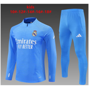 Kids Real Madrid Training Suit Blue 2025/26