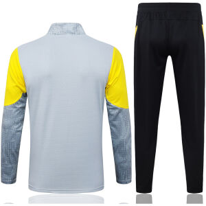 Mens Borussia Dortmund Training Suit Light Grey 2025/26