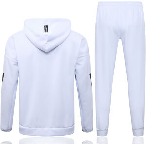 Mens Juventus Hoodie Jacket + Pants Training Suit White 2025/26