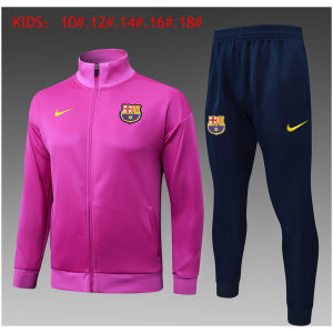 Kids Barcelona Jacket + Pants Training Suit Purple 2025/26