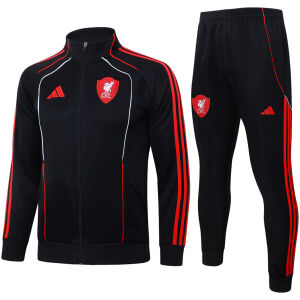 Mens Liverpool Jacket + Pants Training Suit Black 2025/26
