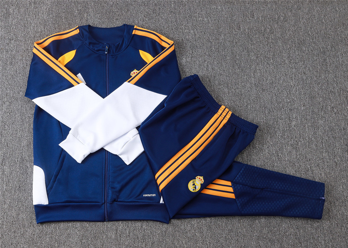 Kids Real Madrid Jacket + Pants Suit Royal 2026/27 Kids Real Madrid Jacket + Pants Suit Royal 2026/27