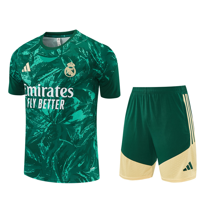 Mens Real Madrid Short Training Suit Green Camouflage 2026/27 Mens Real Madrid Short Training Suit Green Camouflage 2026/27