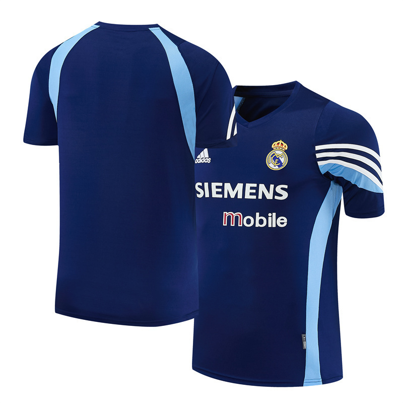 Mens Real Madrid Retro Short Training Royal Jersey 2003/04 Mens Real Madrid Retro Short Training Royal Jersey 2003/04